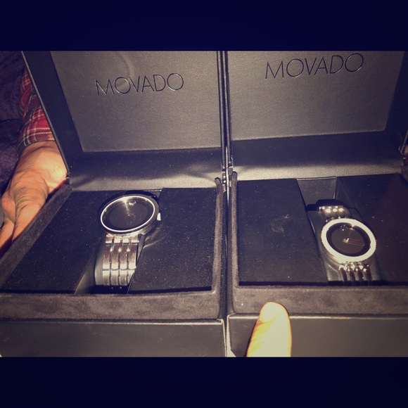 His and her Movado watches .